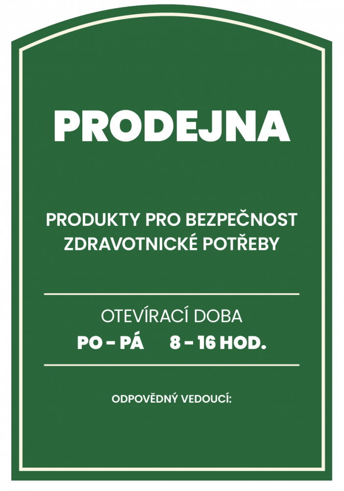 Štít na prodejnu s Vaším vlastním textem