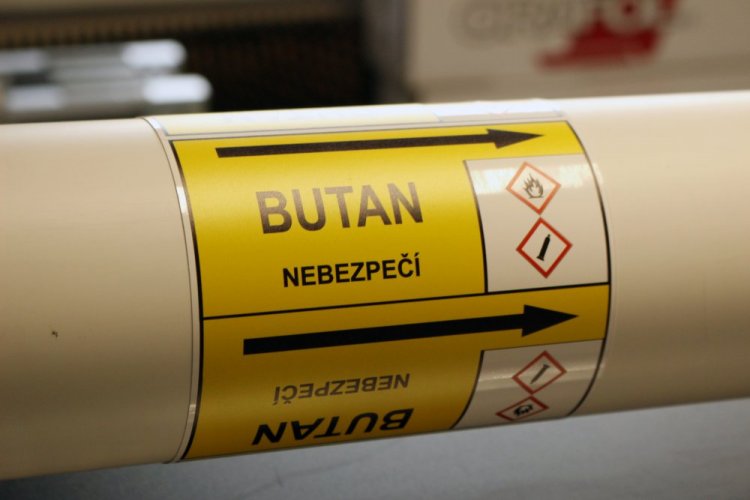 Páska na značení potrubí Signus M25 - BUTAN