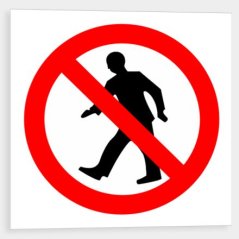 No entry - symbol