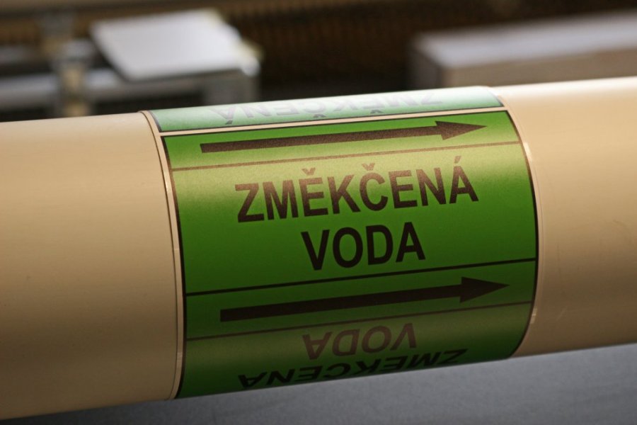 Páska na značení potrubí Signus M25 - ZMĚKČENÁ VODA