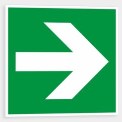 Šipka rovná, fotoluminiscenční,  EN ISO 7010