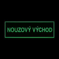 Nouzový východ - Nápis