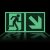 Emergency exit (right down) EN ISO 7010