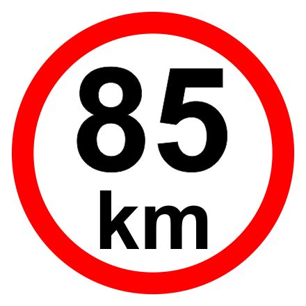 Omezení rychlosti – 85 km/hod