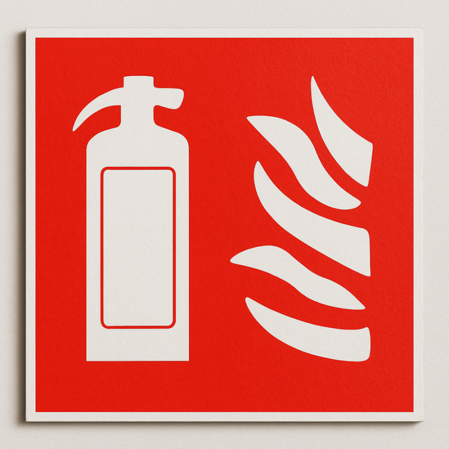 Fire extinguisher sign