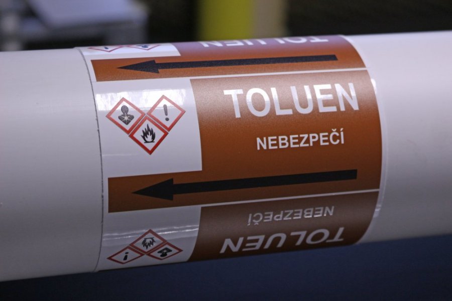 Páska na značení potrubí Signus M25 - TOLUEN