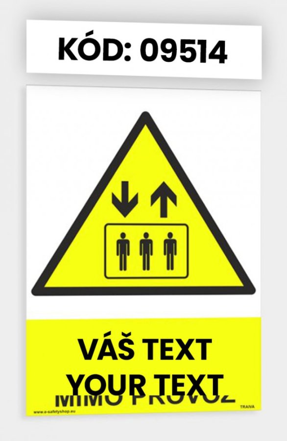 Výstražné tabulky s vlastním piktogramem i textem