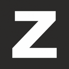 Letter "Z" horizontal signage template