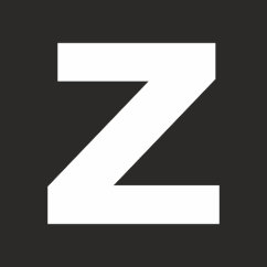 Letter "Z" horizontal signage template