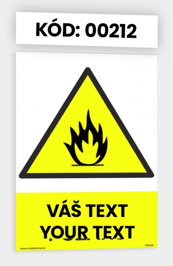 Výstražné tabulky s vlastním piktogramem i textem