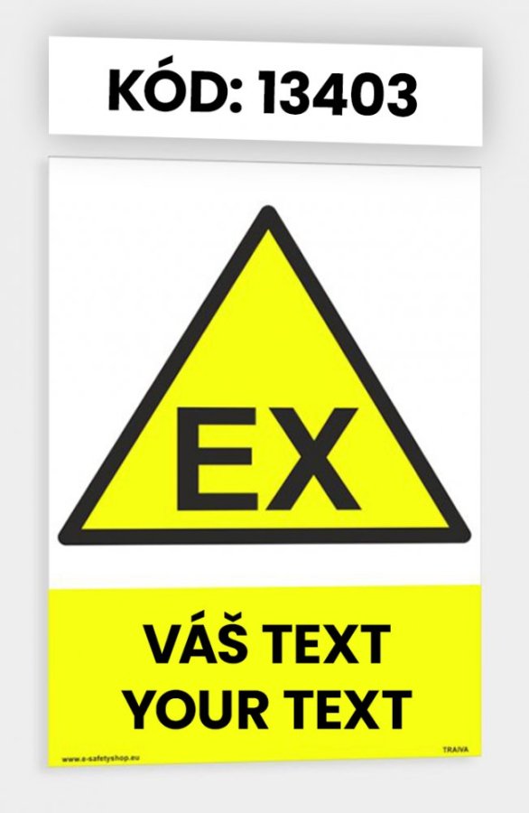 Výstražné tabulky s vlastním piktogramem i textem