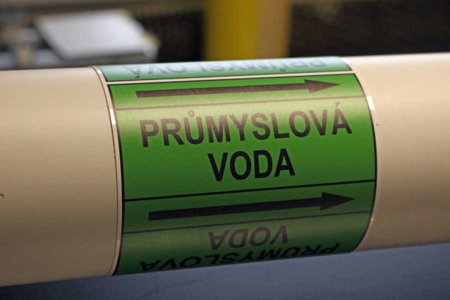 Páska na značení potrubí Signus M25 - PRŮMYSLOVÁ VODA