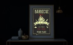 Obrázok svietiaci v tme - Motív BARBECUE