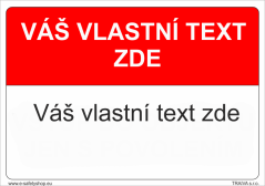Univerzálna tabuľka s Vaším vlastným textom 1