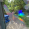 Silhouette of predator made of holographic sticker Fantasy rainbow