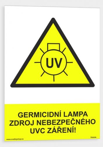 Germicidní lampa  zdroj nebezpečného UVC záření!