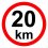 Speed limit - 20 km / h retroreflective