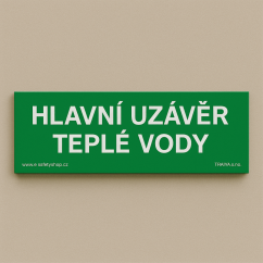 Hlavní uzávěr teplé vody