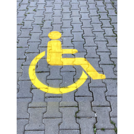 Šablona Vyhrazené parkování pro invalidy V10f pro vodorovné značení