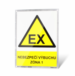 Plechová tabulka "EX - Nebezpečí výbuchu - zóna 1"