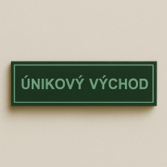Únikový východ - Nápis