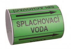 Páska na značení potrubí Signus M25 - SPLACHOVACÍ VODA