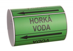 Páska na značení potrubí Signus M25 - HORKÁ VODA