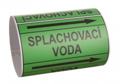 Páska na značení potrubí Signus M25 - SPLACHOVACÍ VODA