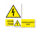 Výstražná tabulka elektrické napětí