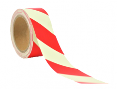 Warning hatched tape - red and white