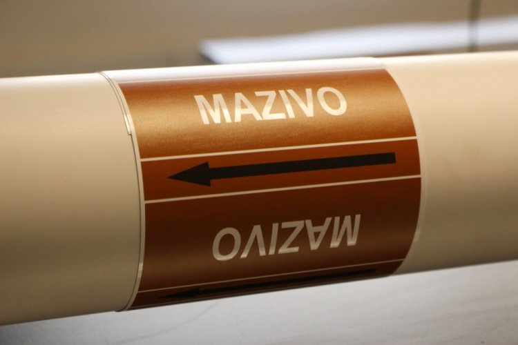 Páska na značení potrubí Signus M25 - MAZIVO