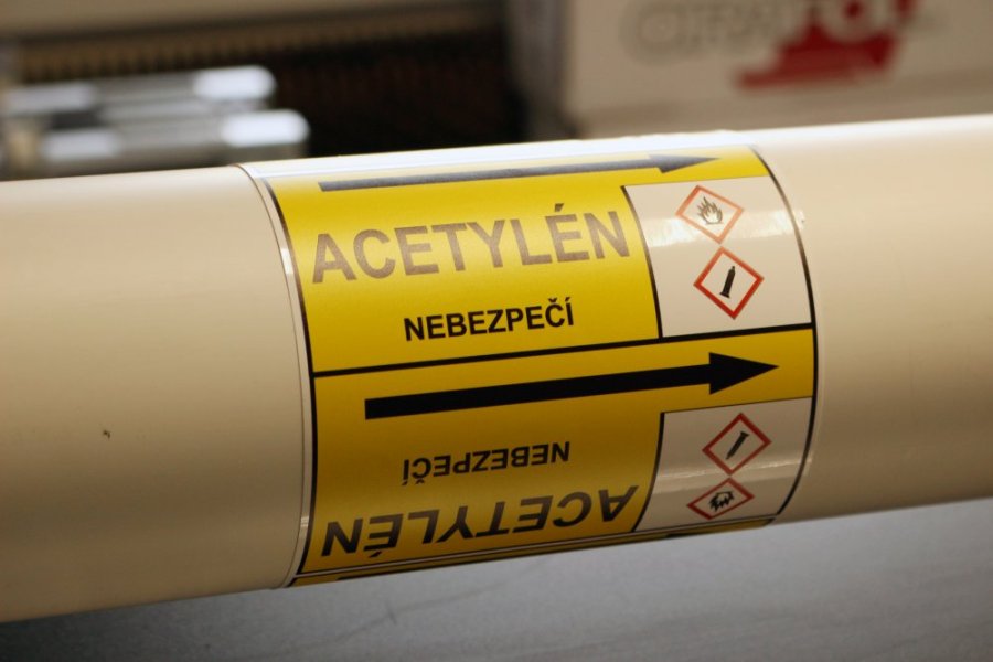 Páska na značenie potrubia Signus M25 - ACETYLÉN