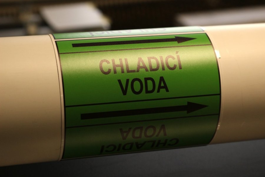 Páska na značení potrubí Signus M25 - CHLADÍCÍ VODA