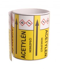 Páska na značení potrubí Signus M25 - ACETYLÉN