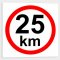 Speed ​​limit 25 km/h