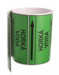 Páska na značení potrubí Signus M25 - HORKÁ VODA