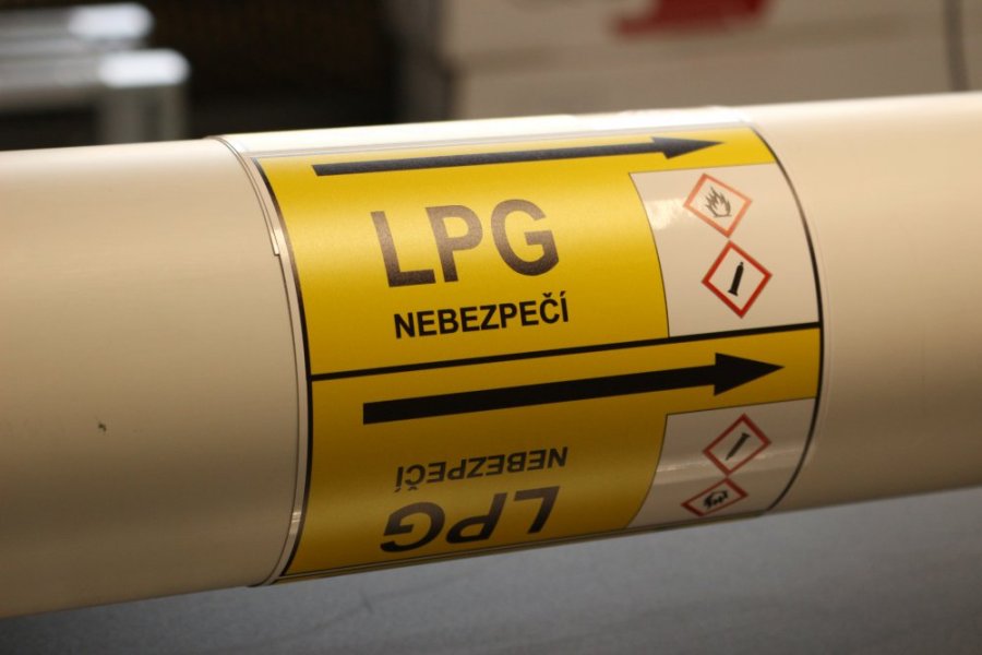Páska na značení potrubí Signus M25 - LPG
