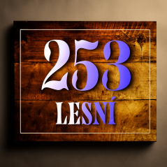 Domové číslo imitácia dreva