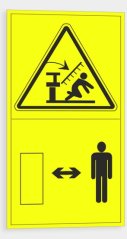 Warning - Risk of injury when lowering the planter Keep a safe distance