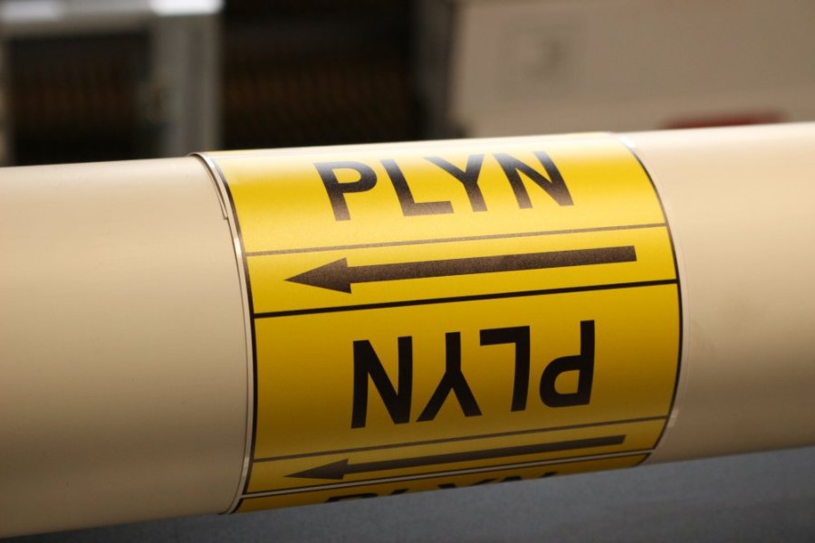 Páska na značení potrubí Signus M25 - PLYN
