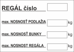 Označenie regálu č 2