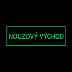 Nouzový východ - Nápis