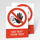 Prohibition signs and stickers with your own text