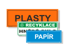 Signs - marking of sorted waste