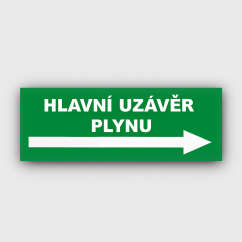 Hlavní uzávěr plynu vpravo