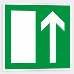 Escape route sign - floor marking photoluminescent