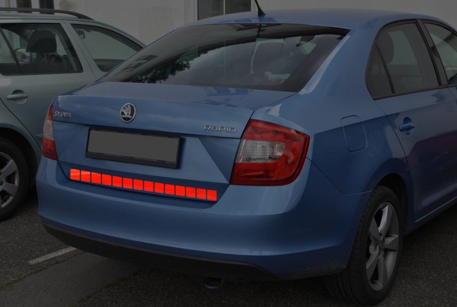 Páska pre obrysové značenie vozidiel na plachty Profitruck EHK104P, farba ČERVENÁ