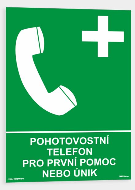 Pohotovostní telefon pro první pomoc nebo únik