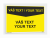 Table with your own text "Warning 20"