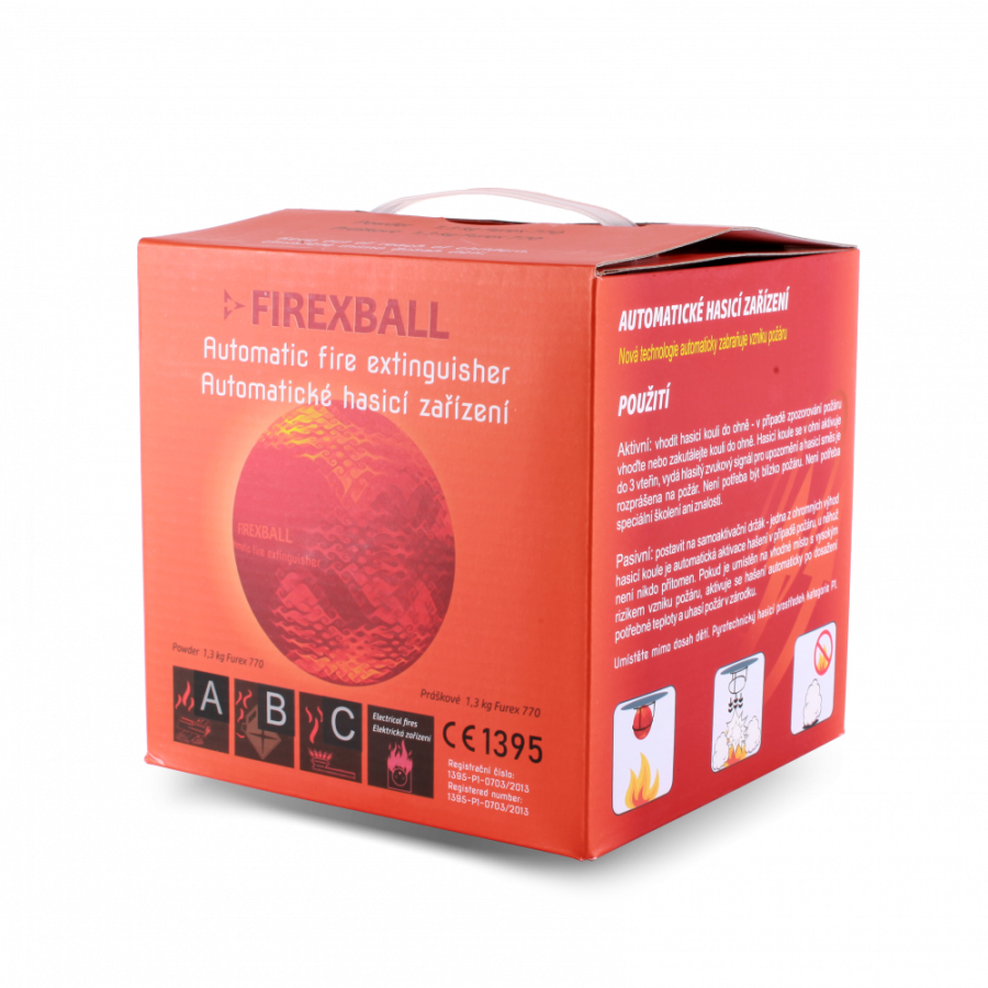 Protipožární hasicí koule FIREXBALL (1,3 kg prášek Furex 770, Fireball) - Varianty: Firexball, 1 ks, Kód: 14140